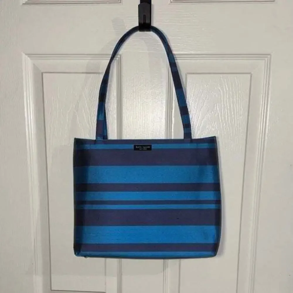 Kate Spade Raw Silk Vintage Striped Tote